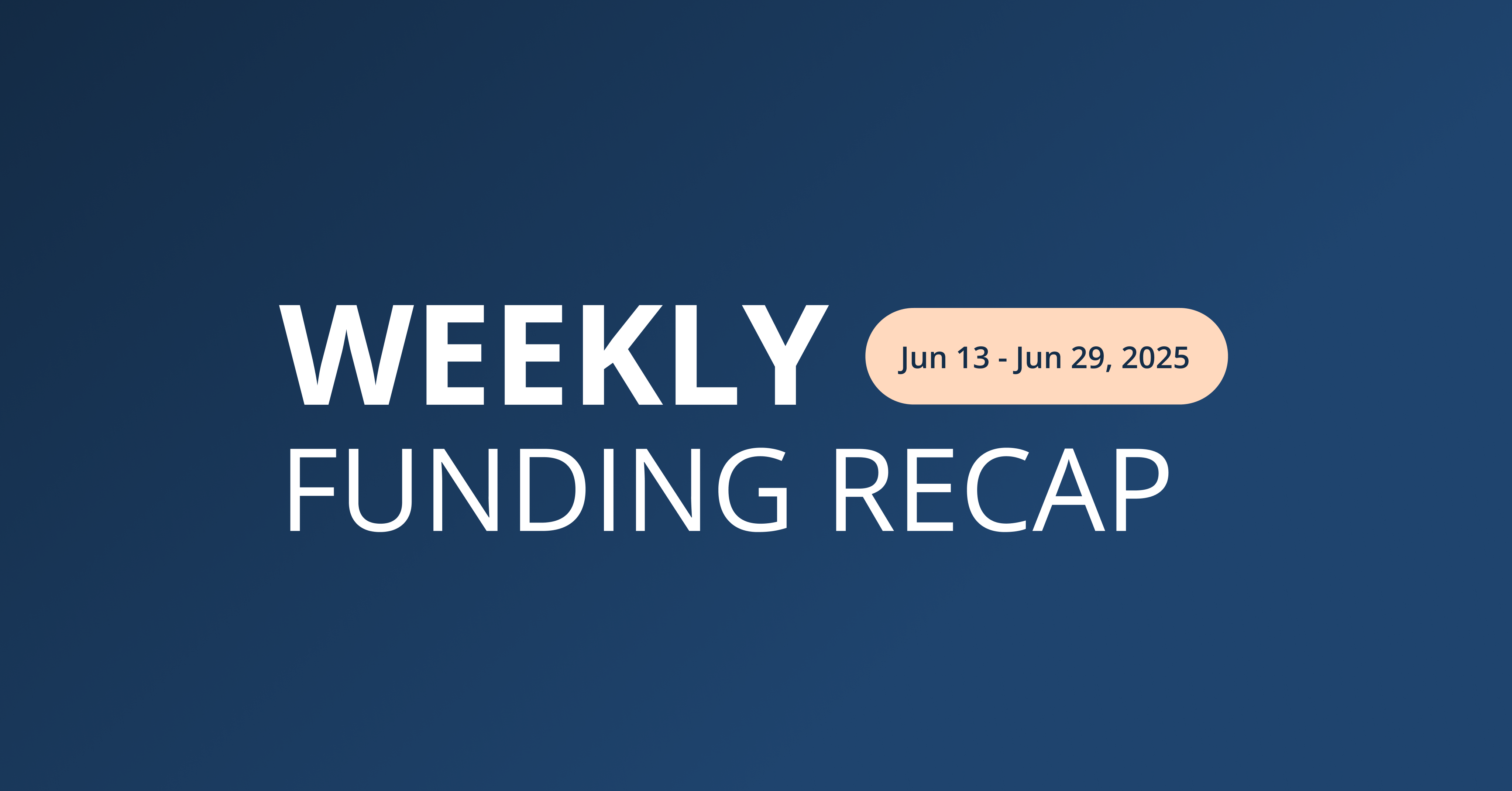 Funding Recap | Jun 13–19, 2025